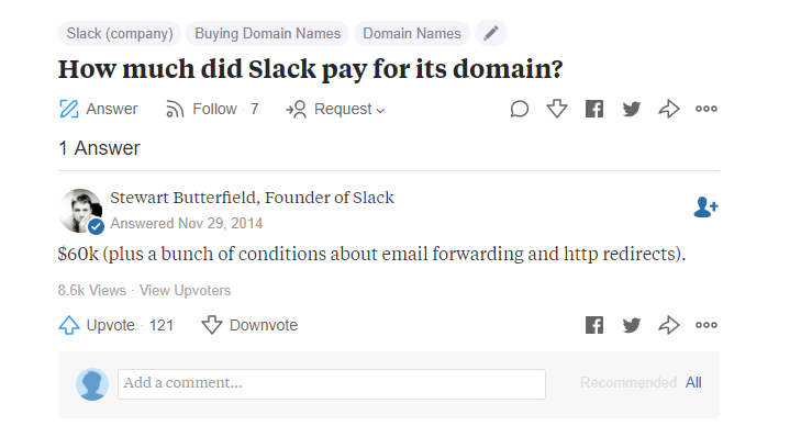 Slack.com Purchased $60,000